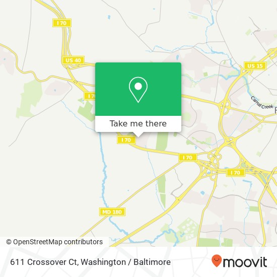 Mapa de 611 Crossover Ct, Frederick, MD 21703