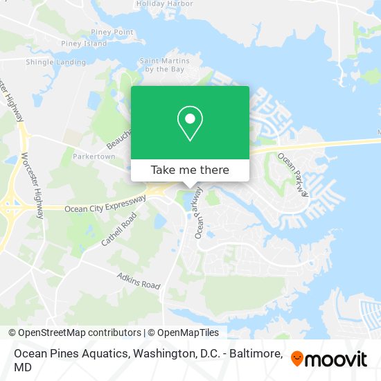 Ocean Pines Aquatics map