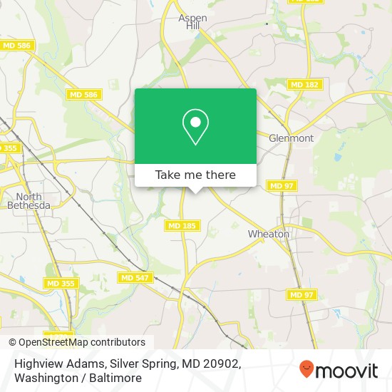 Highview Adams, Silver Spring, MD 20902 map