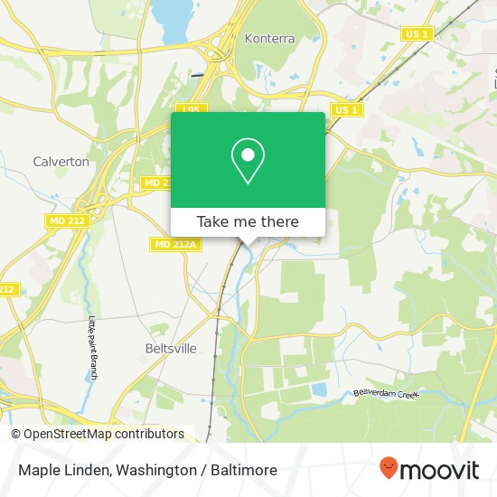 Mapa de Maple Linden, Beltsville, MD 20705