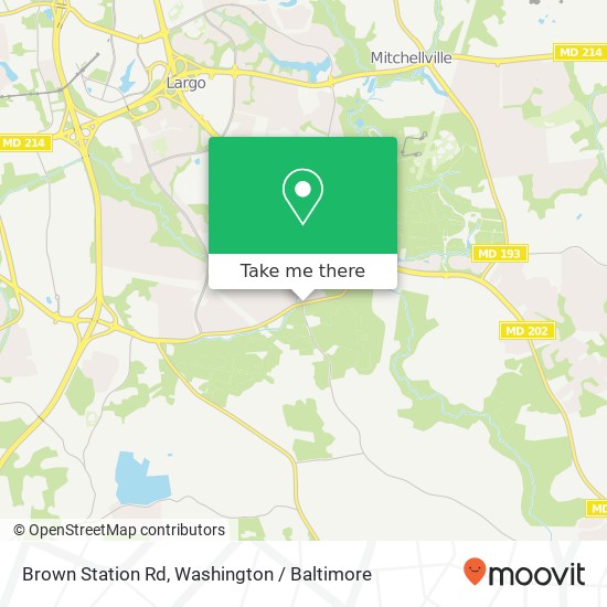 Mapa de Brown Station Rd, Upper Marlboro, MD 20774