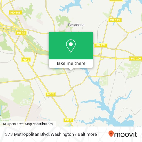 Mapa de 373 Metropolitan Blvd, Pasadena, MD 21122