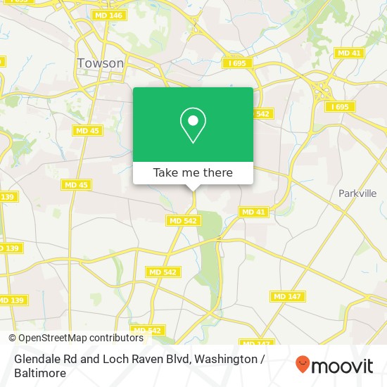 Glendale Rd and Loch Raven Blvd, Baltimore, MD 21239 map
