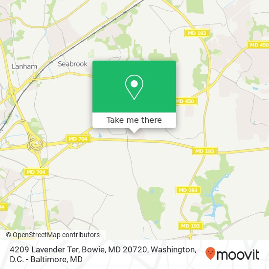 4209 Lavender Ter, Bowie, MD 20720 map