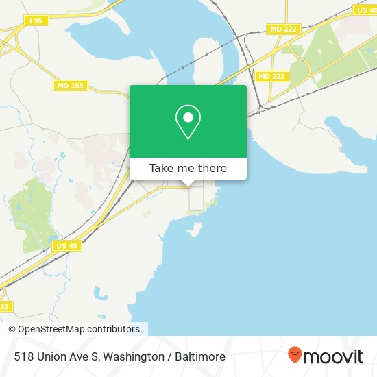Mapa de 518 Union Ave S, Havre de Grace, MD 21078