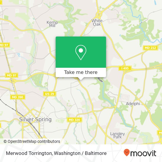 Mapa de Merwood Torrington, Silver Spring (TAKOMA PARK), MD 20901