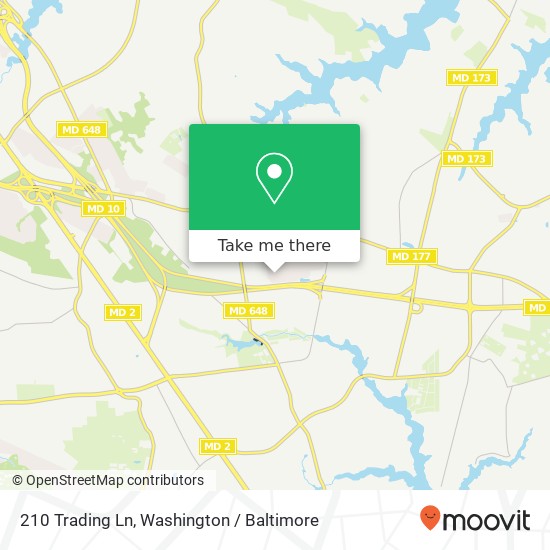 Mapa de 210 Trading Ln, Pasadena, MD 21122