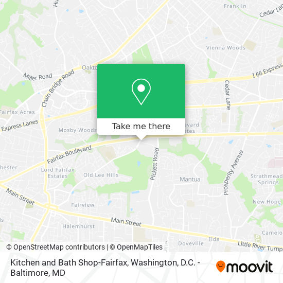 Mapa de Kitchen and Bath Shop-Fairfax