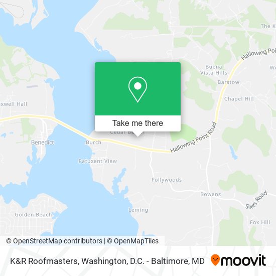 Mapa de K&R Roofmasters