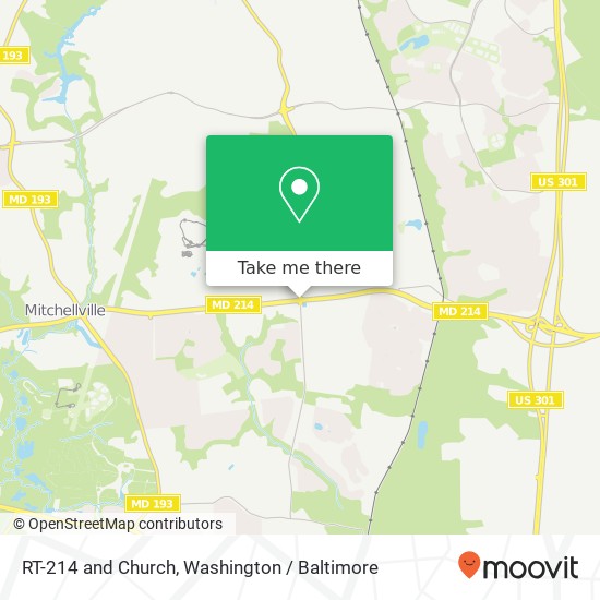 RT-214 and Church, Bowie, MD 20716 map