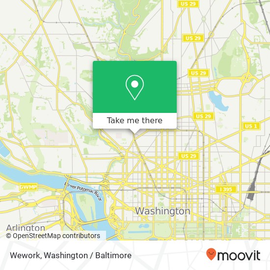 Mapa de Wework, 1875 Connecticut Ave NW