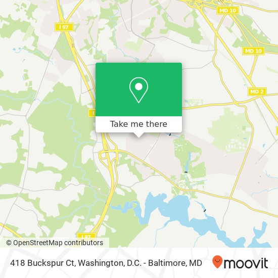 Mapa de 418 Buckspur Ct, Millersville, MD 21108