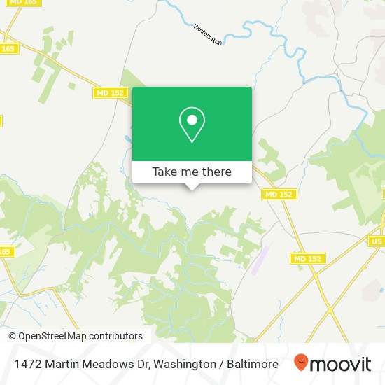 Mapa de 1472 Martin Meadows Dr, Fallston, MD 21047