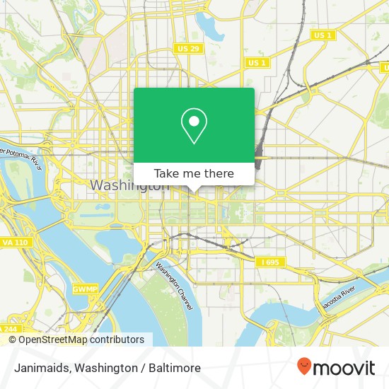 Janimaids, 601 Pennsylvania Ave NW map