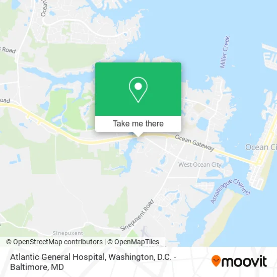 Atlantic General Hospital map