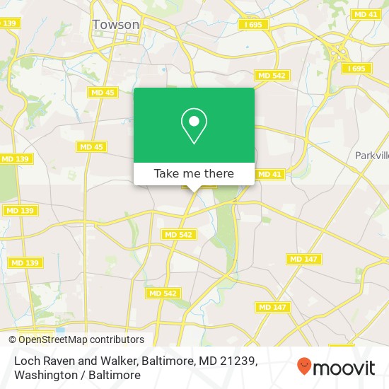 Mapa de Loch Raven and Walker, Baltimore, MD 21239