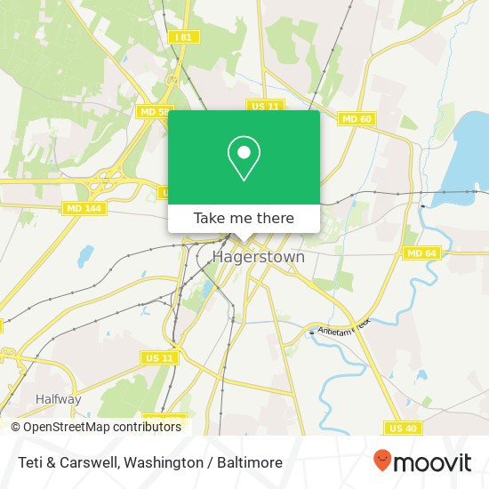 Mapa de Teti & Carswell, 128 W Washington St