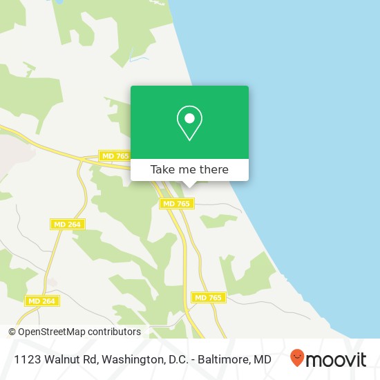 Mapa de 1123 Walnut Rd, Port Republic, MD 20676