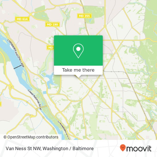 Mapa de Van Ness St NW, Washington, DC 20016