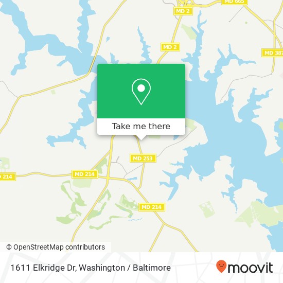 1611 Elkridge Dr, Edgewater, MD 21037 map