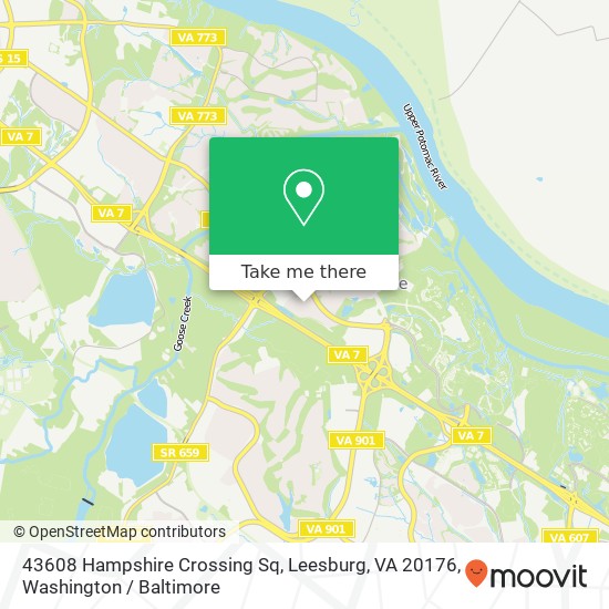 43608 Hampshire Crossing Sq, Leesburg, VA 20176 map