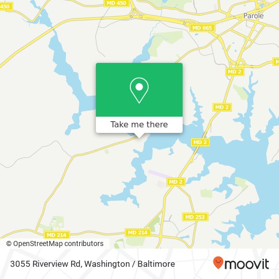 Mapa de 3055 Riverview Rd, Riva, MD 21140