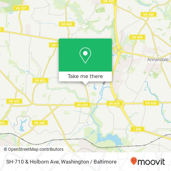 Mapa de SH-710 & Holborn Ave, Annandale, VA 22003