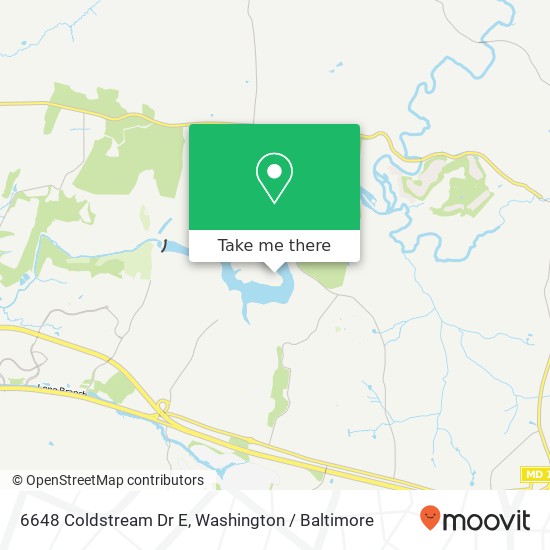 Mapa de 6648 Coldstream Dr E, New Market, MD 21774
