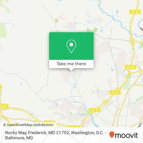 Mapa de Rocky Way, Frederick, MD 21702