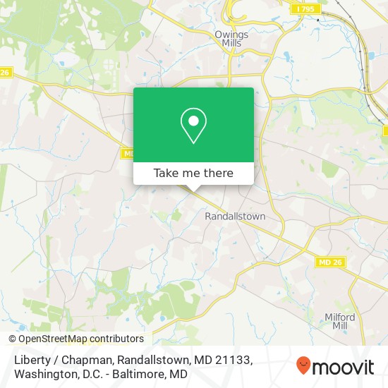 Mapa de Liberty / Chapman, Randallstown, MD 21133