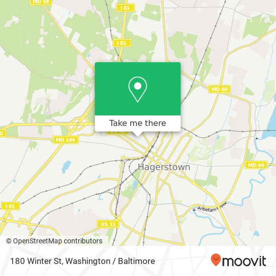 Mapa de 180 Winter St, Hagerstown, MD 21740