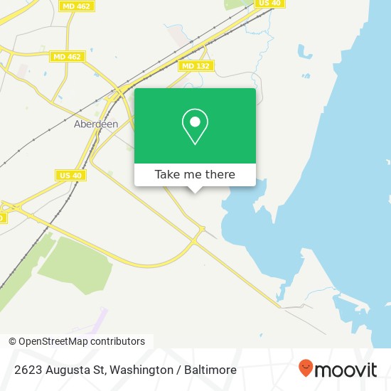 Mapa de 2623 Augusta St, Aberdeen Proving Ground, MD 21005