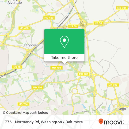 Mapa de 7761 Normandy Rd, Hyattsville, MD 20785