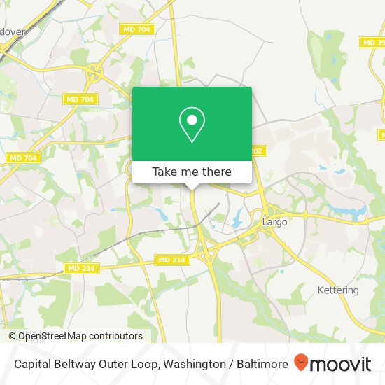 Capital Beltway Outer Loop, Upper Marlboro (LARGO), MD 20774 map