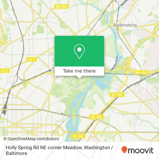 Holly Spring Rd NE corner Meadow, Washington, DC 20002 map