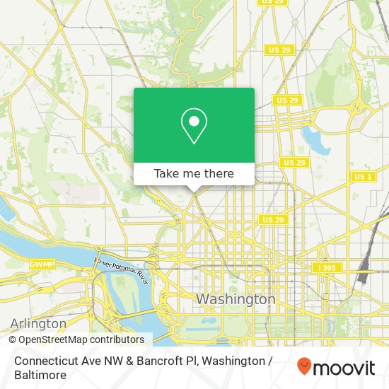 Mapa de Connecticut Ave NW & Bancroft Pl, Washington, DC 20009