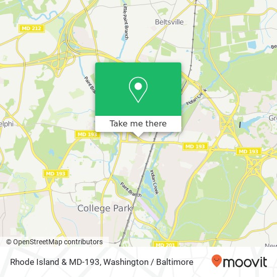 Rhode Island & MD-193, College Park, MD 20740 map