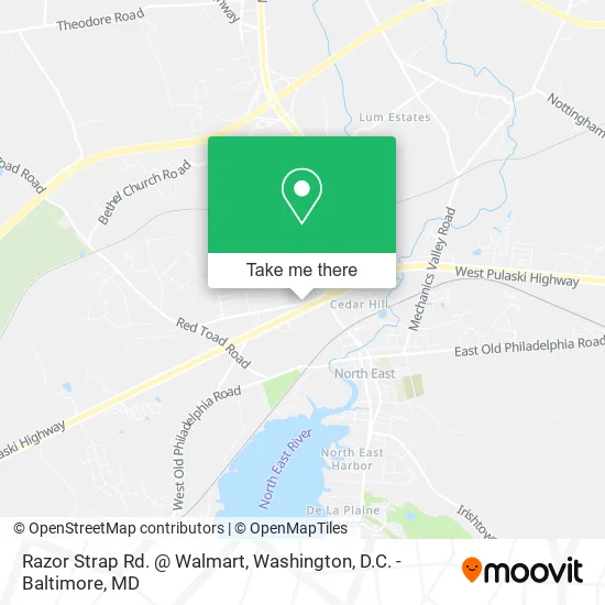 Razor Strap Rd. @ Walmart map