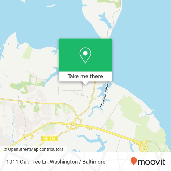 Mapa de 1011 Oak Tree Ln, Annapolis, MD 21409