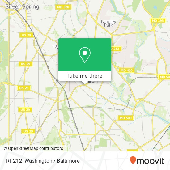 Mapa de RT-212, Hyattsville, MD 20782