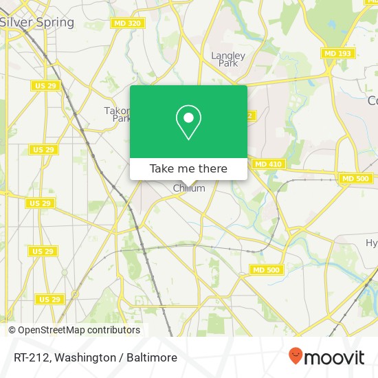 Mapa de RT-212, Hyattsville, MD 20782