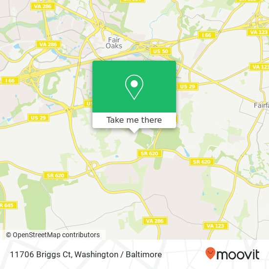 11706 Briggs Ct, Fairfax, VA 22030 map