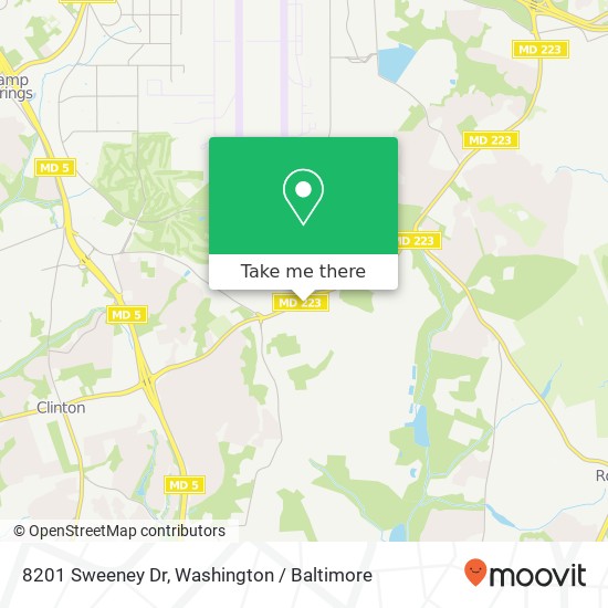 Mapa de 8201 Sweeney Dr, Clinton, MD 20735