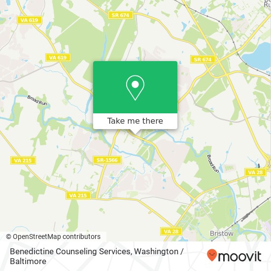 Mapa de Benedictine Counseling Services, 9535 Linton Hall Rd