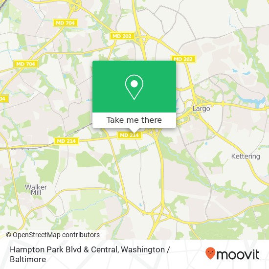 Hampton Park Blvd & Central, Capitol Heights, MD 20743 map
