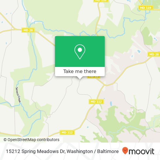Mapa de 15212 Spring Meadows Dr, Germantown, MD 20874