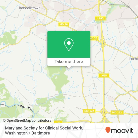 Maryland Society for Clinical Social Work, Clays Ln map