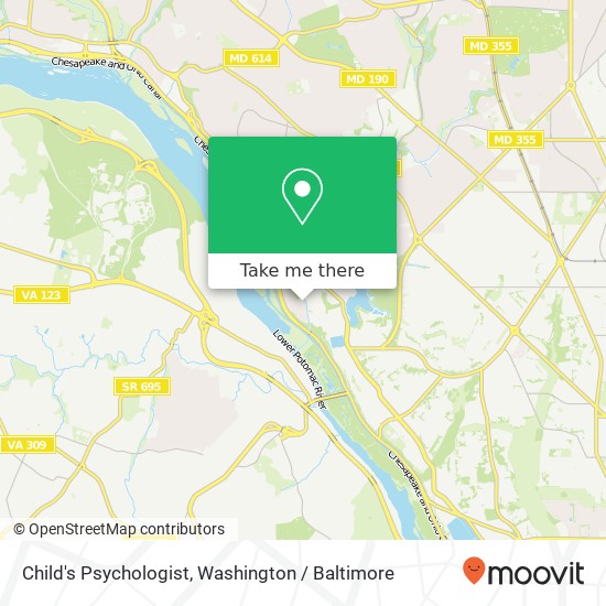Mapa de Child's Psychologist, 6109 Broad St