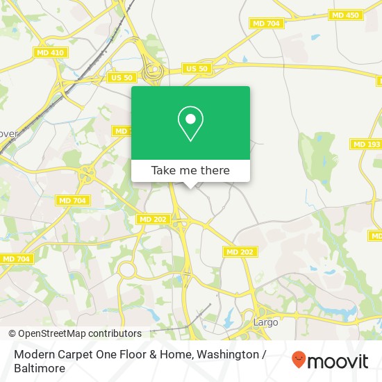 Mapa de Modern Carpet One Floor & Home, 9101 Woodmore Centre Dr