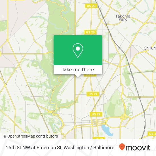 15th St NW at Emerson St, Washington, DC 20011 map